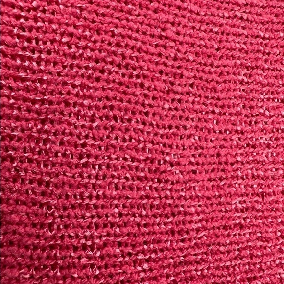 067. Soft SURROUNDINGS S-M Oversized Pink Metallic Knit Slouchy Pockets Dress - Picture 6 of 11